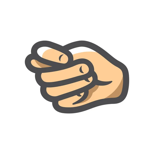 Fig gest fingrar vektor ikon tecknad illustration. — Stock vektor