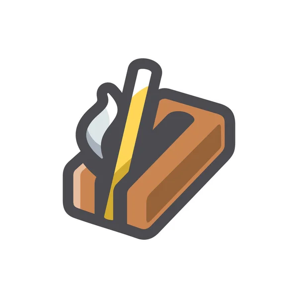 Fire friction stick Vector icon Cartoon illustration — Stock Vector