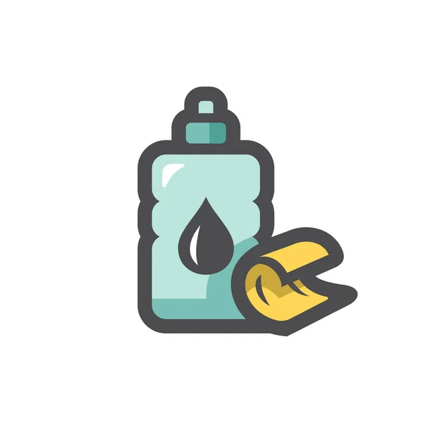 Ignition fluid bottle Vector icon Cartoon illustration — Stock Vector