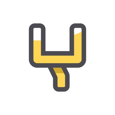 Amerikan futbolu kapısı vektör simgesi karikatür illüstrasyonu