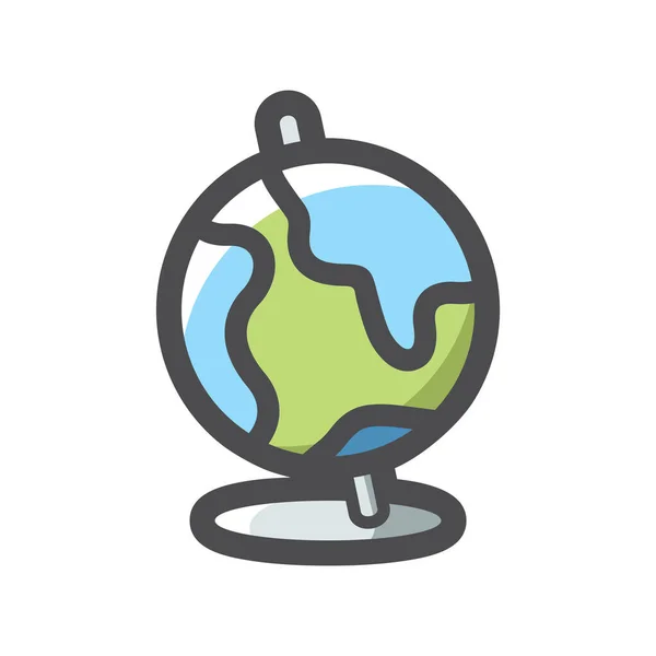 Escuela Globo simple icono vectorial Ilustración de dibujos animados — Vector de stock