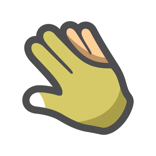 Biljartpool handschoen Vector icoon Cartoon illustratie — Stockvector