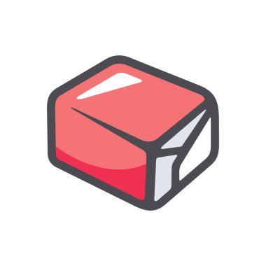 Çiklet pembe paket vektör simgesi çizimi