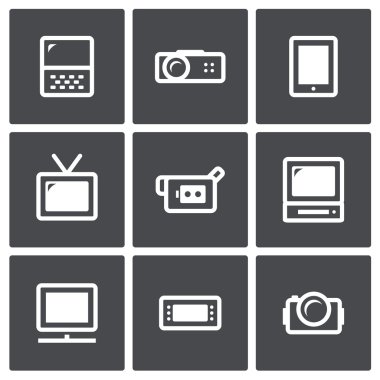 TV ve video Icon set