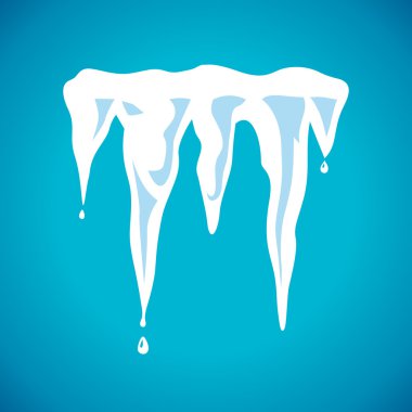 Spring melting icicles clipart