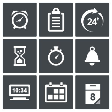 Saat ve saat simgeler