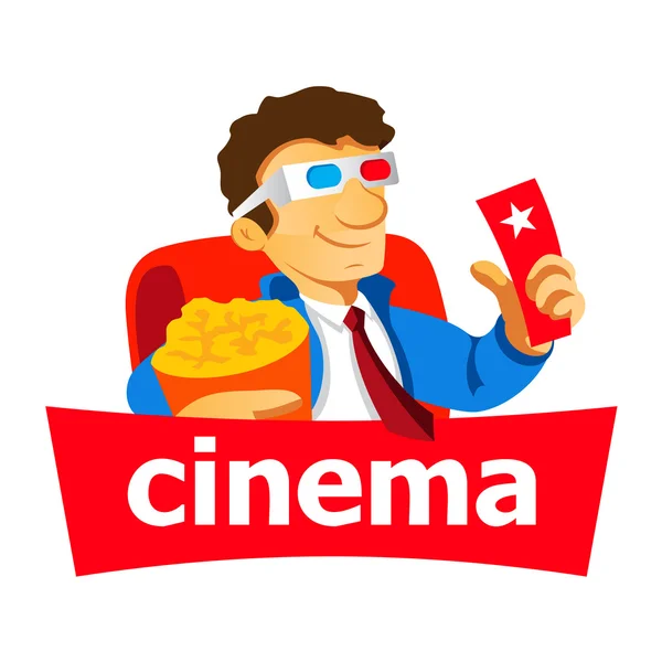 Film muž logo — Stockový vektor