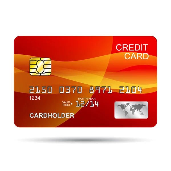 Red Credit Card — Stock Vector