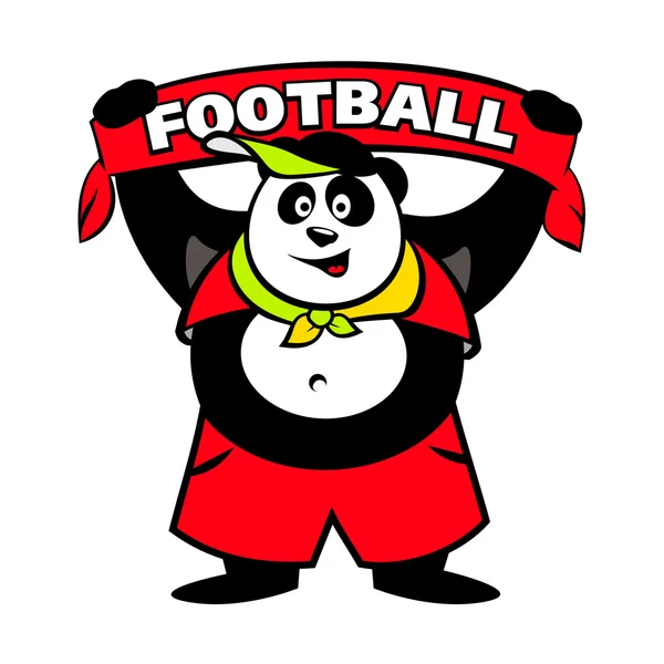 Panda fan logotyp — Stock vektor