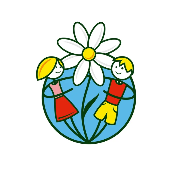 Signo de infancia feliz — Vector de stock