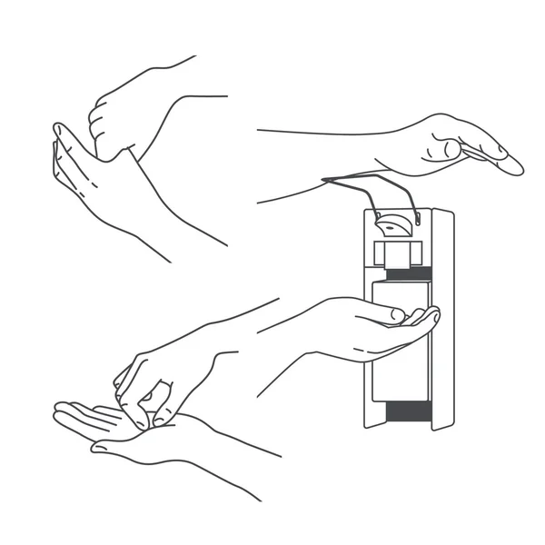 Hygiène des mains et nettoyage — Image vectorielle