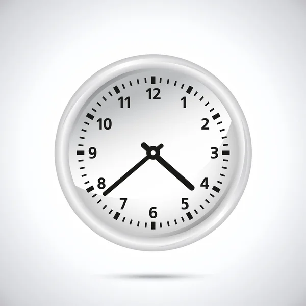White analog Clock — Stock Vector