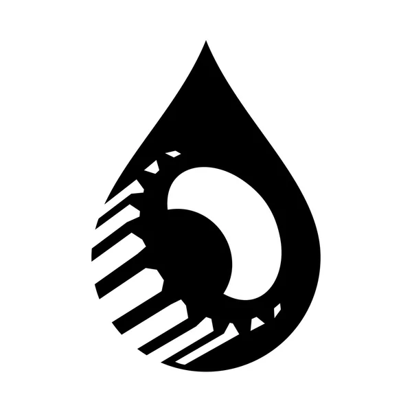 Знак черной нефти — стоковый вектор