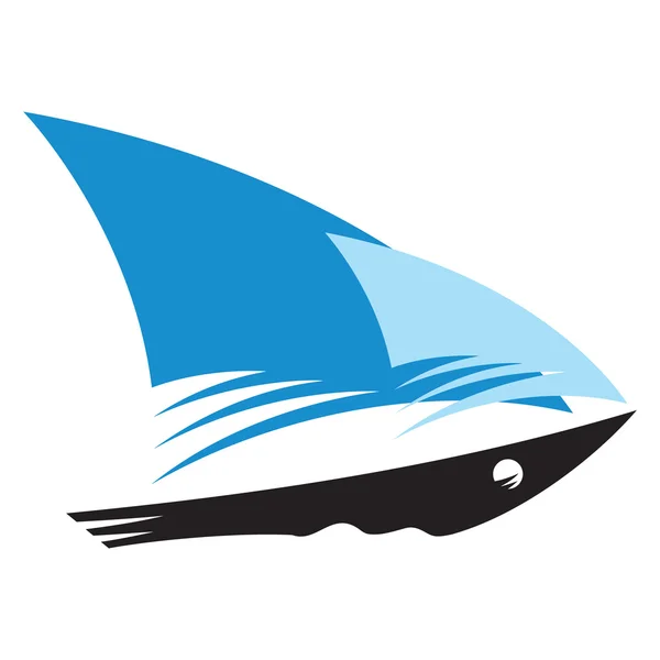 Panneau bleu navire — Image vectorielle