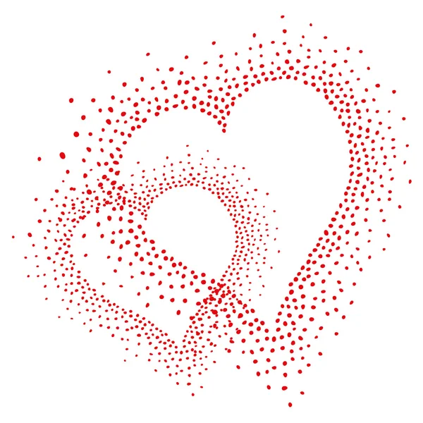 Coeurs rouges isolés — Image vectorielle