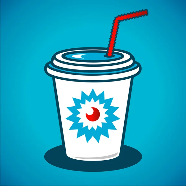 Milkshake w papier cup — Wektor stockowy