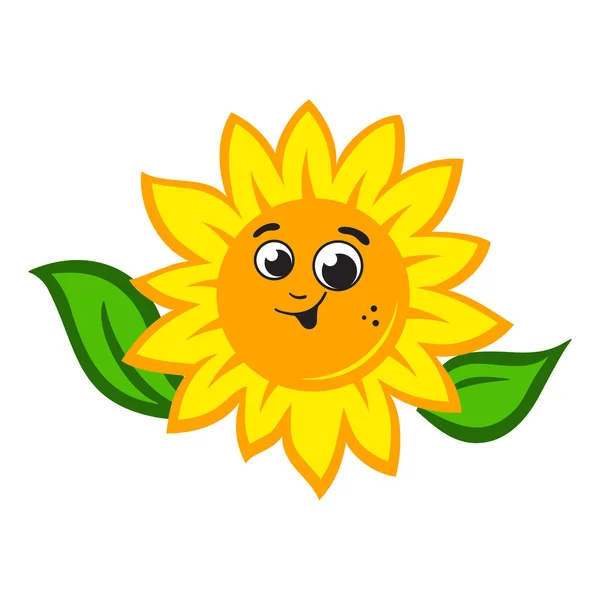 Uśmiech słonecznika logo — Wektor stockowy