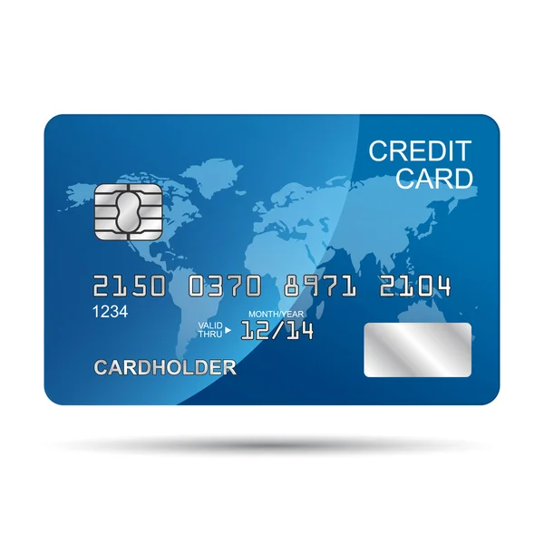 Blue Credit Card — Stock Vector