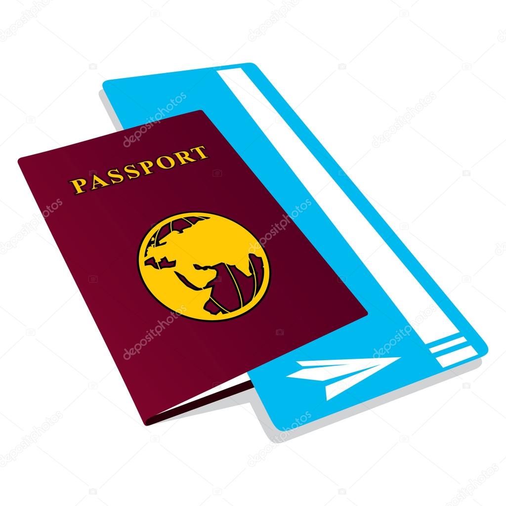 Passport with tickets