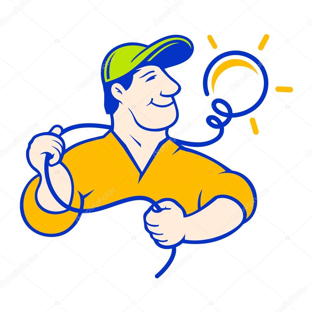 Professional repairman sign Isolated on white background