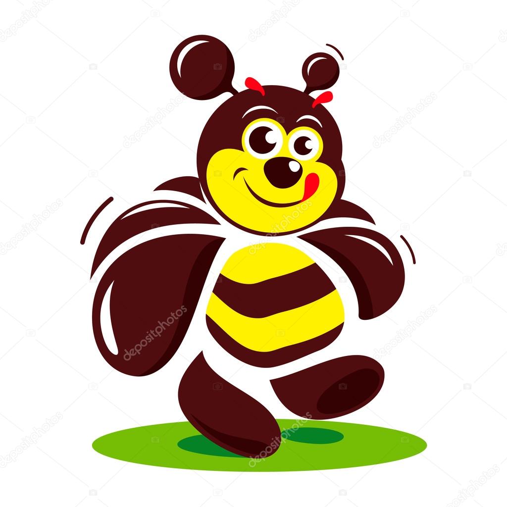 Branding corporate logo of Sweet-shop Bee cake  Isolated on white background