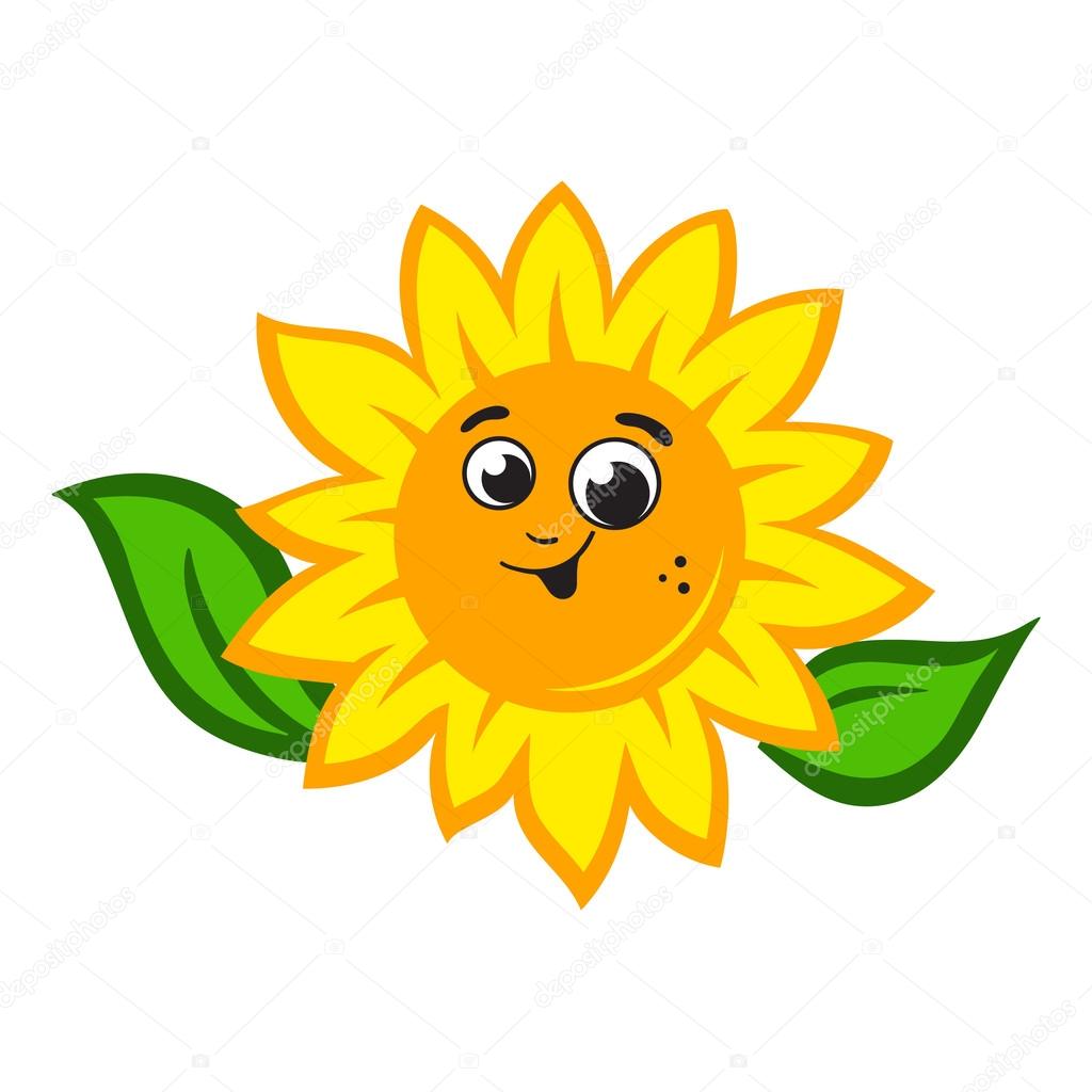 Smile Sunflower logo Isolated on white background