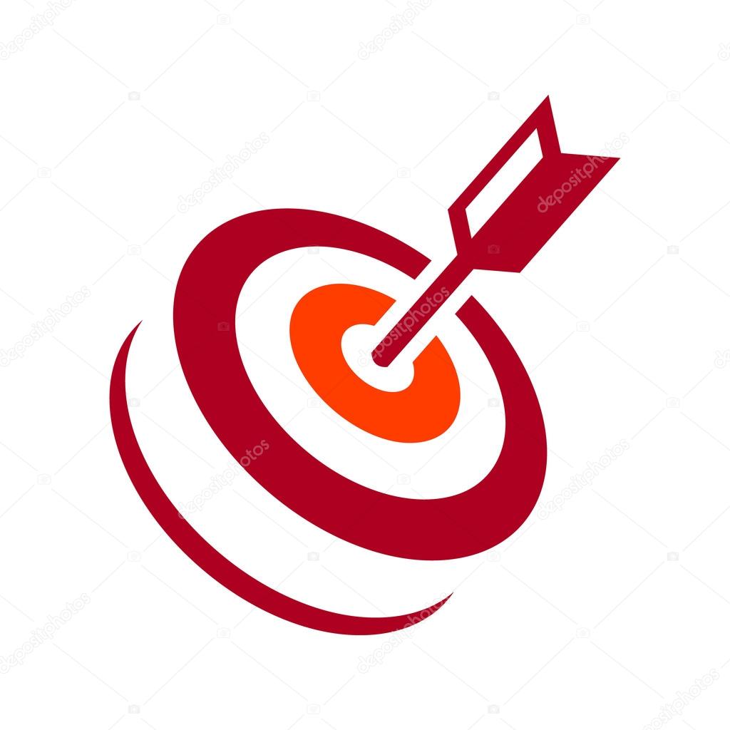 Identity corporate logo Isolated on white background. Vector target hit