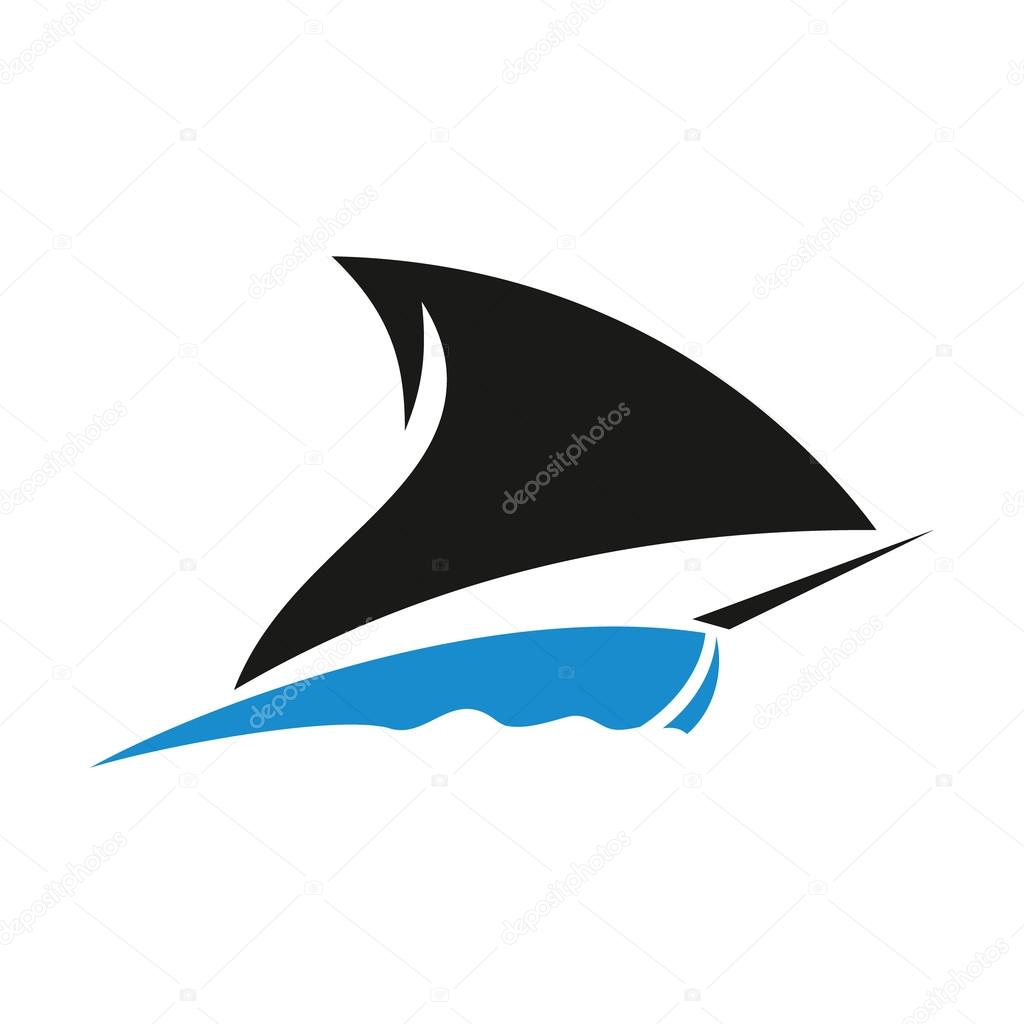 Identity corporate logo of ship sign Isolated on white background