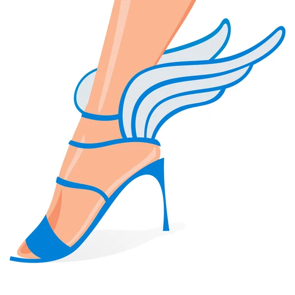 Крилаті жінки взуття — стоковий вектор