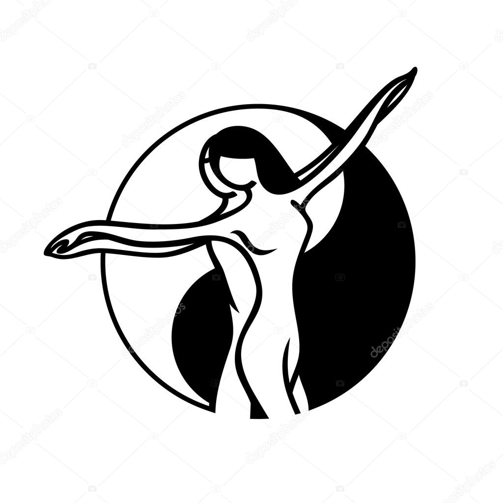 Yin Yang sign. Branding identity corporate logo isolated on white background
