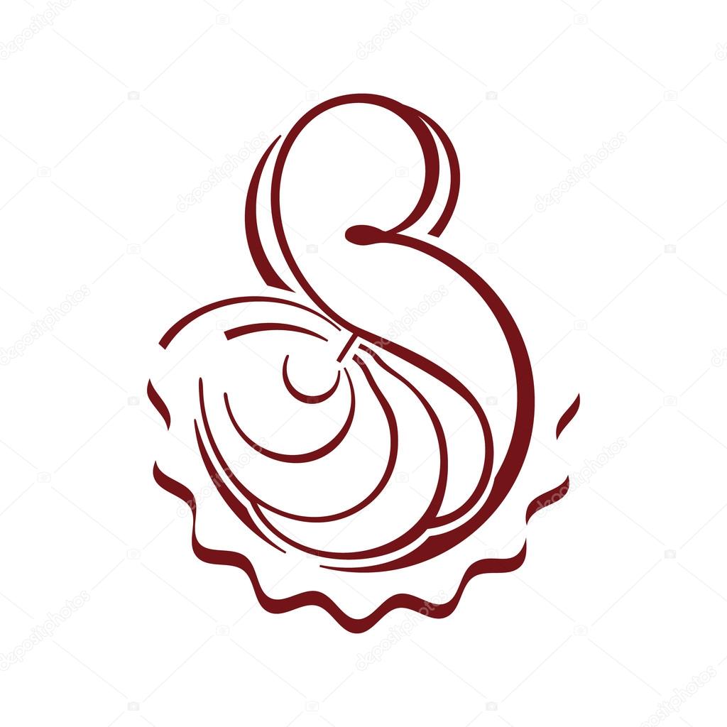 Confectionery sign. Branding identity corporate logo isolated on white background