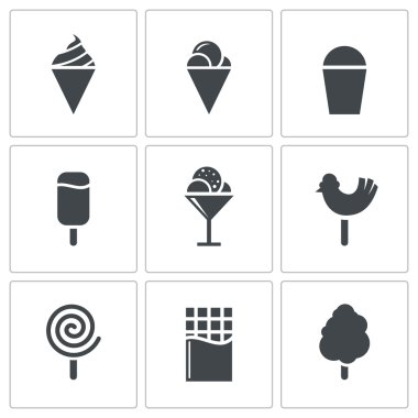 Tatlı ve dondurma Icon set