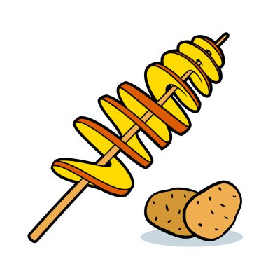 Fast Food cips sürekli bir sarmal içinde
