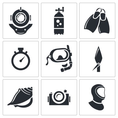 Dalış Icons set