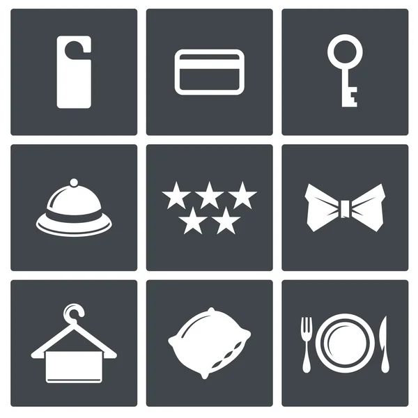 Hotel icon collection — Stock Vector