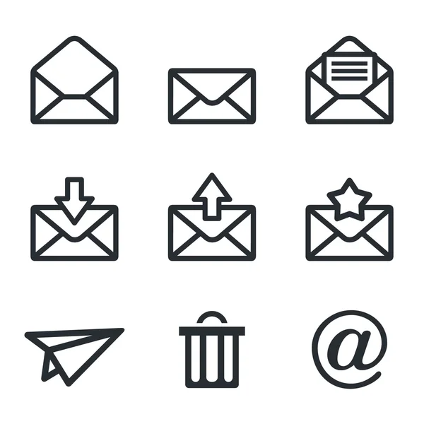 Sada ikon pošty — Stockový vektor