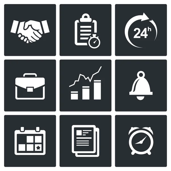 Biuro biznes zestaw ikon — Wektor stockowy