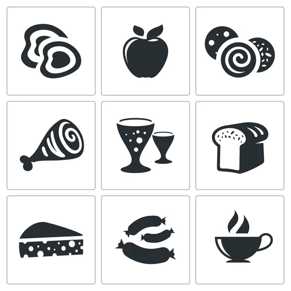 Set de iconos alimentarios — Archivo Imágenes Vectoriales