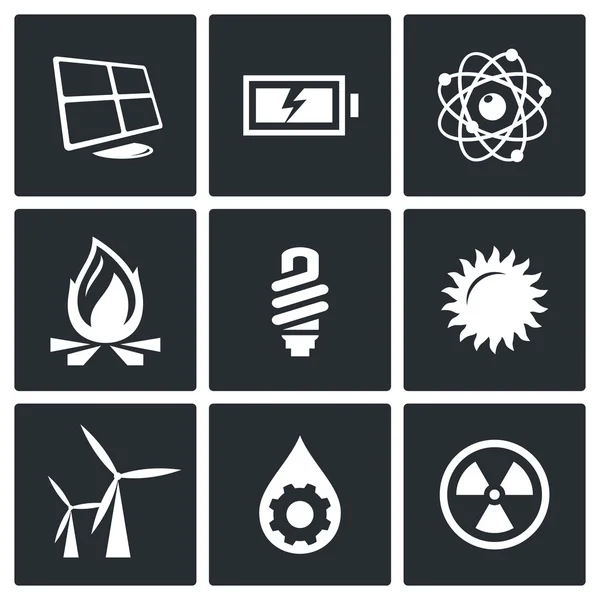 Energy icons set — Stock Vector