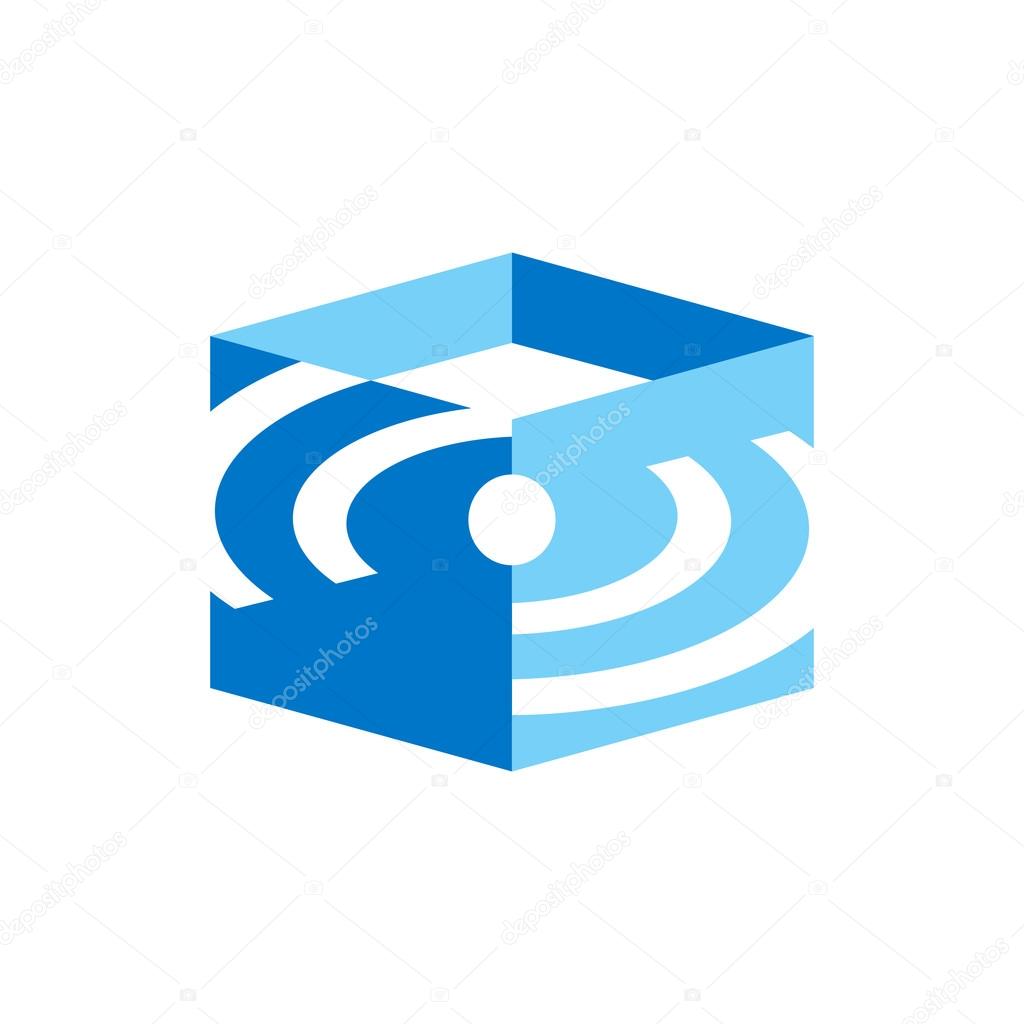 Location of cargo sign. Branding identity corporate logo isolated on white background