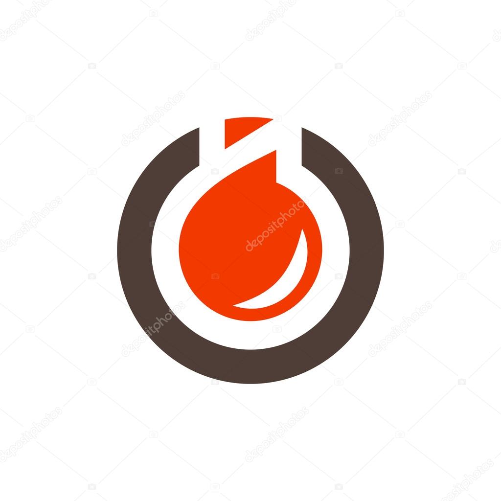 Sign of chemical and oil industry. Branding identity corporate logo isolated on white background