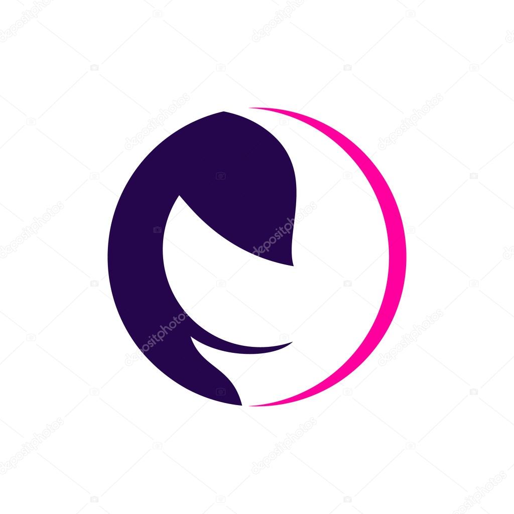 Beauty salon sign. Branding identity corporate logo isolated on white background