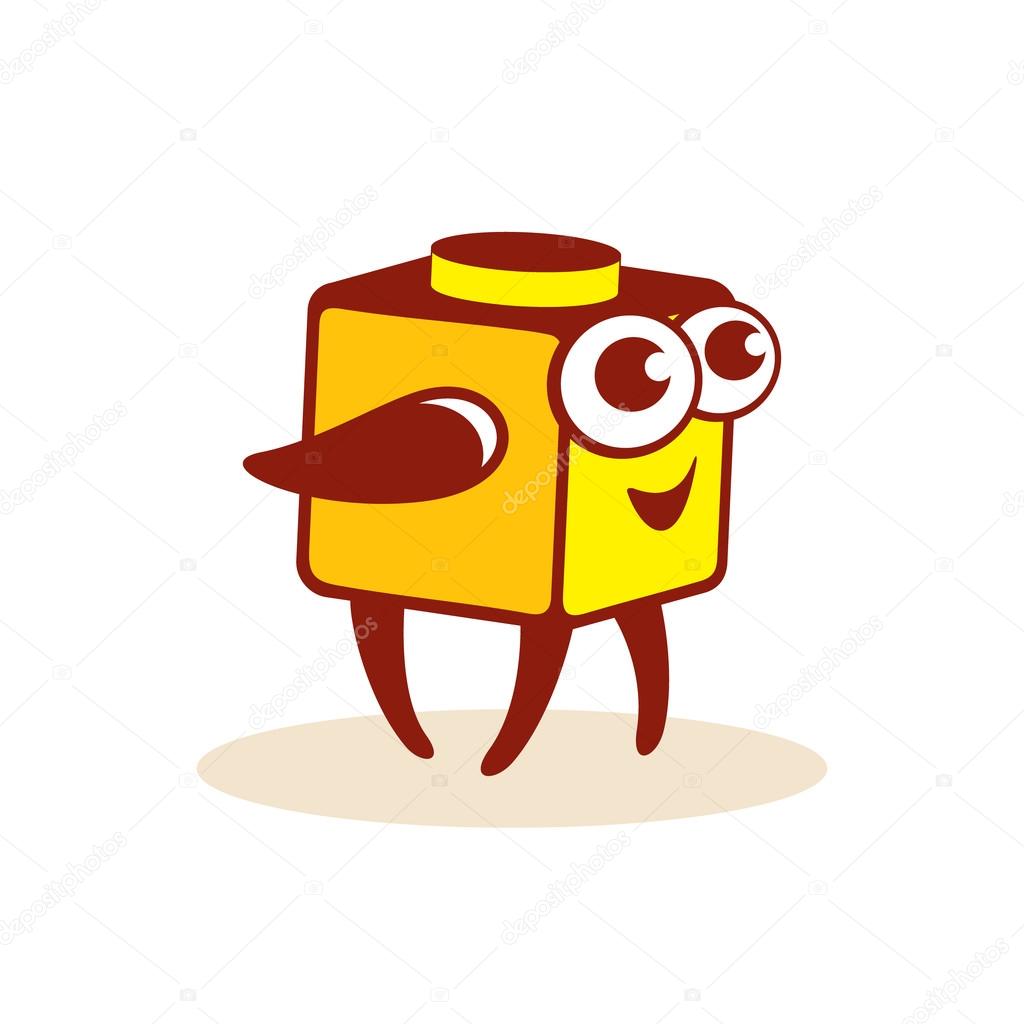 Construction detail character. Branding identity corporate logo isolated on white background