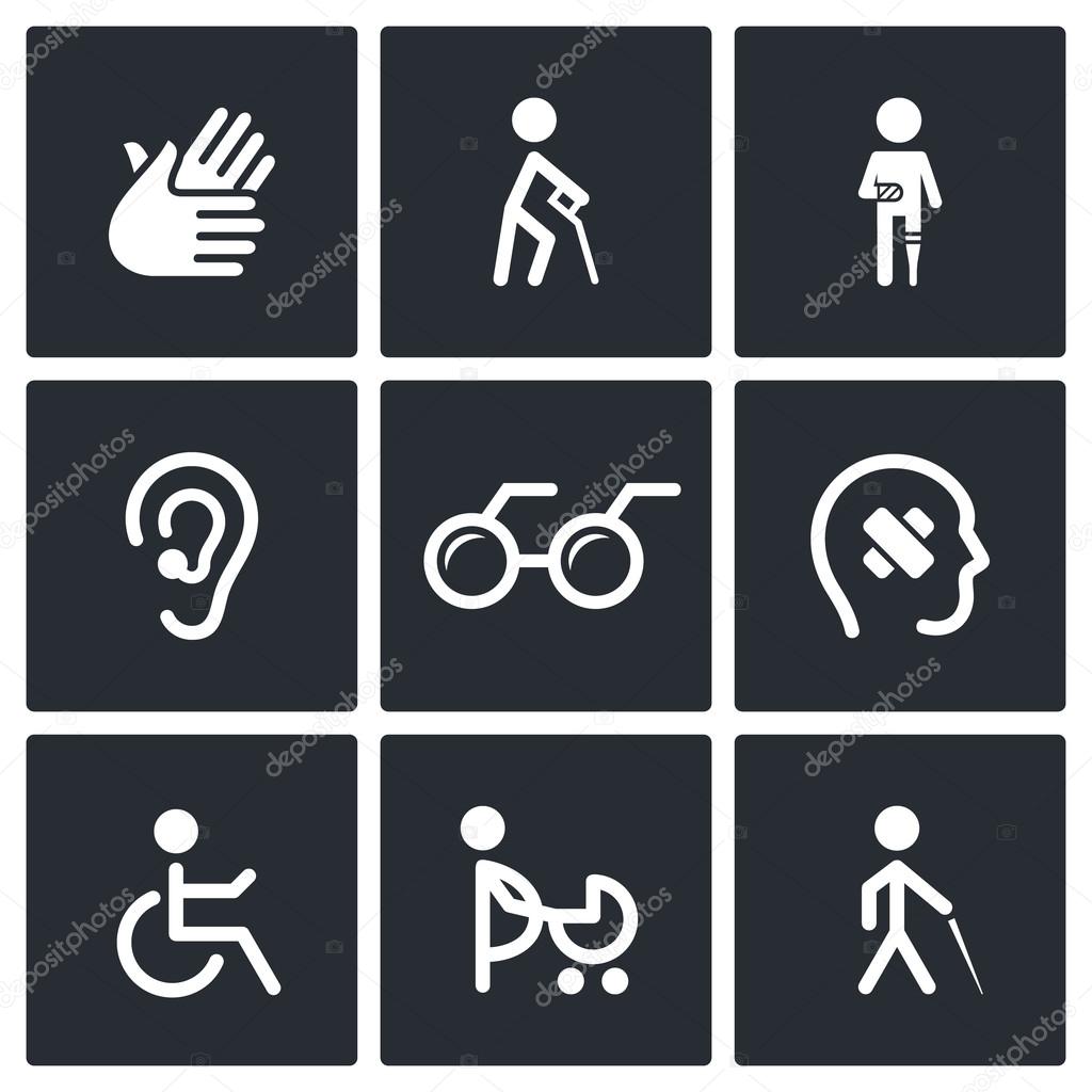 Disability Icons Set