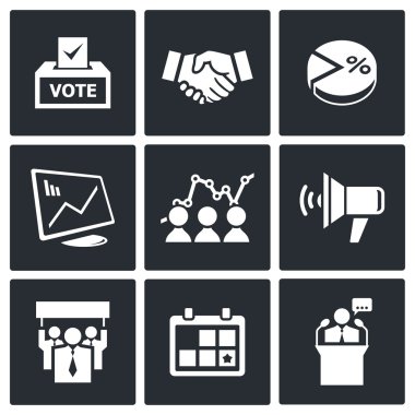 Siyasi seçim Icons collection