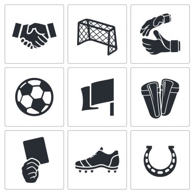 Futbol, futbol Icons set