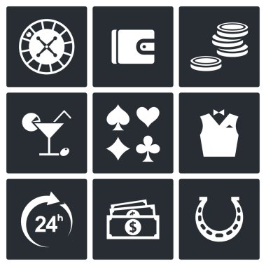 Casino ve şans Icon set