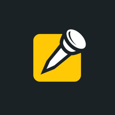 Fasteners nail abstract sign vector