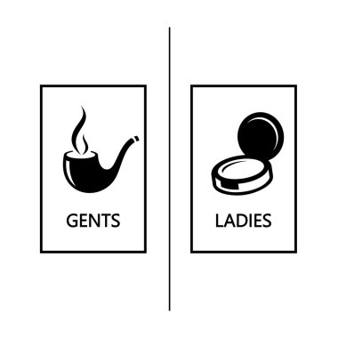 Tuvalet, tuvalet işareti, simgeler