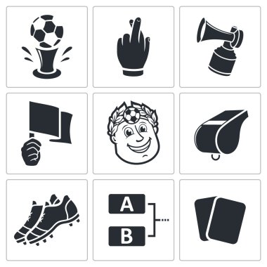 Futbol, futbol Icons set